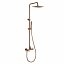 Conjunto grifo de ducha monomando TOSCANA oro rosa cepillado de IMEX